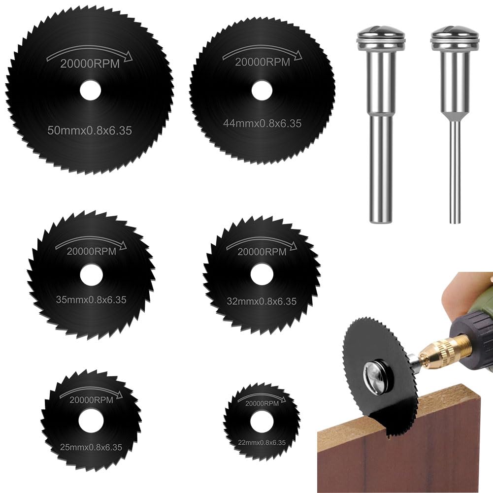 flintronic Cutting Wheels for Dremel, Diamond Cutting Disc Kits, Cutting Wheel Set for Rotary Tool, Mini Resin HSS Metal Cutting Tools, Saw Blades for Wood, Plastic, Fiberglass, Copper, Aluminum