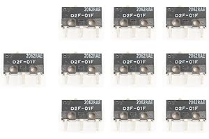 PMMCON 10 Pcs D2F-01F D2F01F Micro Switch Microswitch Compatible Subminiature Mouse Switch