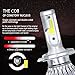 Tencasi 2PCS 9004 LED Headlight Bulbs C6 Series 72W 7600LM 6000K Cool White Lamp LED Conversion Kits Super Bright with COB LED CHIPS - 1 Year Warranty