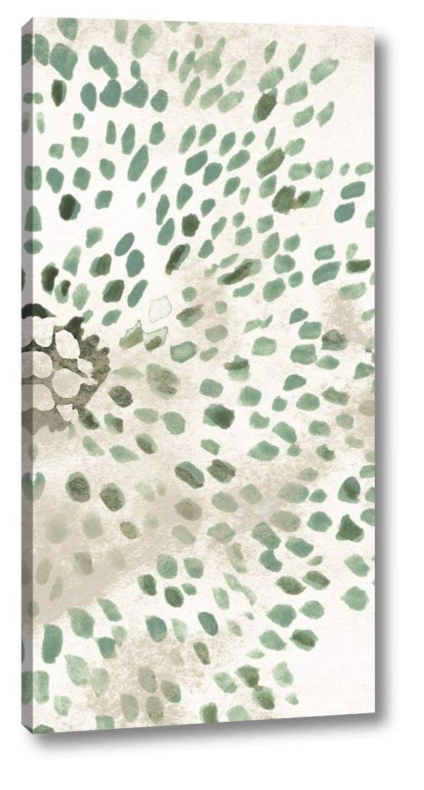 Green Flowerhead II by June Erica Vess - 19" x 38" Canvas Art Print Gallery Wrapped - Ready to Hang