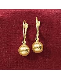 ross-simons 8 mm oro amarillo de 14 Kt brillante Bead Drop arete