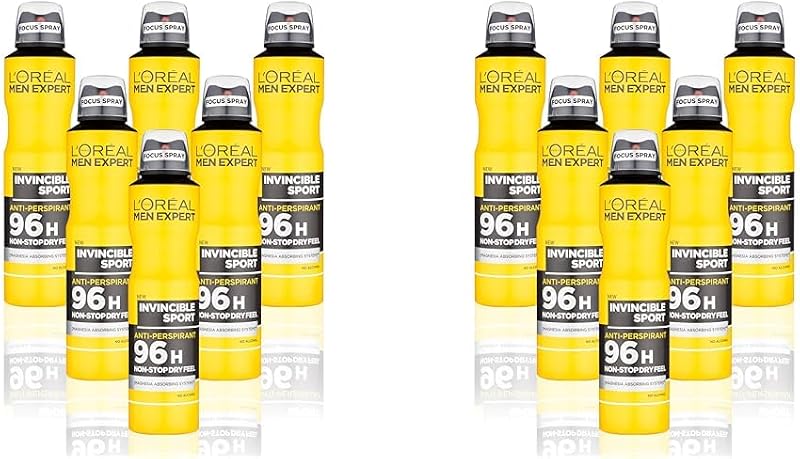 L’Oréal Men Expert Invincible Sport 96H Antiperspirant 250 ml Pack 12