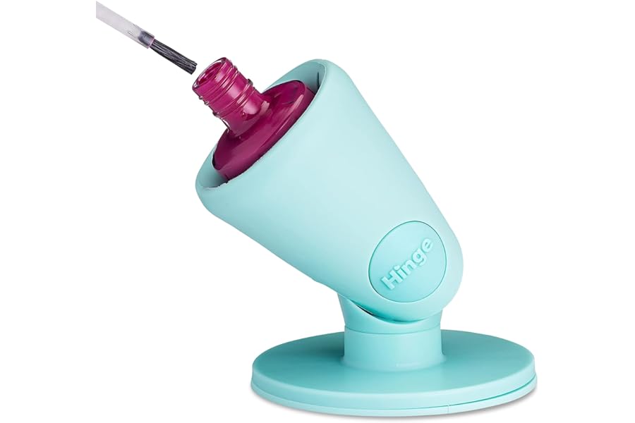 tweexy Hinge Untippable Nail Polish Bottle Holder | Anti-Spill Nail Polish Holder Stand, Tilted, IntelliStick Airlock Suction | Fingernail Painting, Nail Art Tools | Nail Polish Accessories (Zen Green)