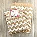Outside the Box Papers Kraft Brown and White Chevron Treat Sacks 5.5 x 7.5 48 Pack Kraft Brown, White