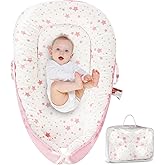 Baby Lounger, Portable Infant Support Pad for Newborn 0–24 Months, Soft and Breathable Cotton Cushion for Tummy Time and Daily Care (Twinkle)
