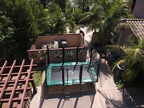 Happy Trampoline - Galactic Xtreme Gymnastic Rectangle Trampoline with Net Enclosure - High Performance & Safety Features Commercial Grade I Life-time warranty, 550 lbs Jumping Capacity, 8 X 14 Ft - Thumbnail 5