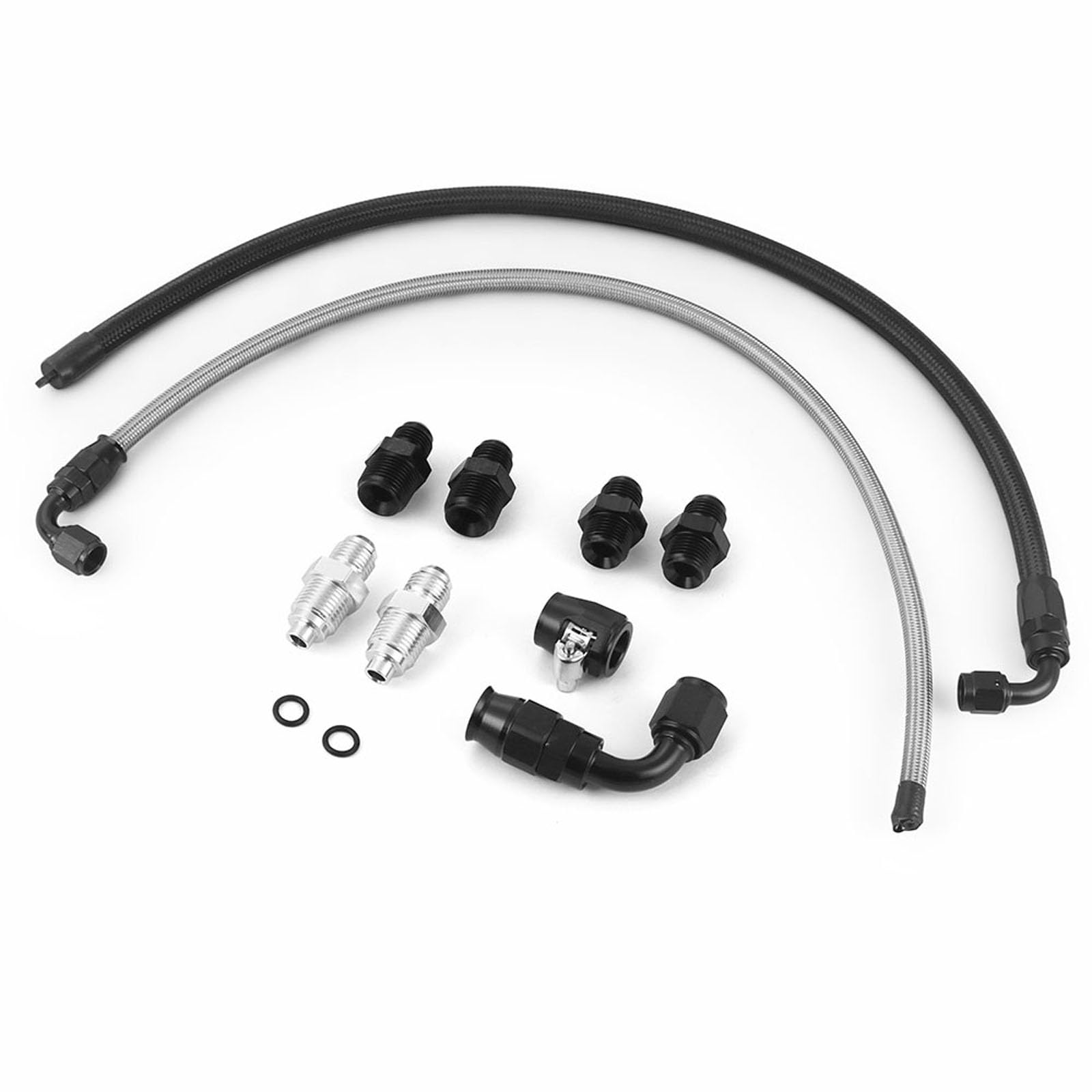 Photo 1 of 25“ 6AN Power Steering Pump Hose Kit fit for Chevy C10 LS Swap Connects GM Type 2