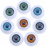 Decora 16mm Acrylic Hollow Doll Eyes Eyeballs Horror Props Pack of 8