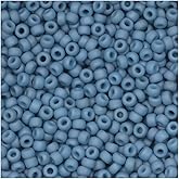 Pale Denim Opaque Luster Miyuki Japanese round rocailles glass seed beads 11/0 Approximately 24 gram 5 inch tube