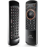 Rii K25 Multifunction Portable 2.4GHz Mini Wireless Fly Mouse Keyboard and Infrared Remote Control with Rechargeable Li-ion Battery (Black)