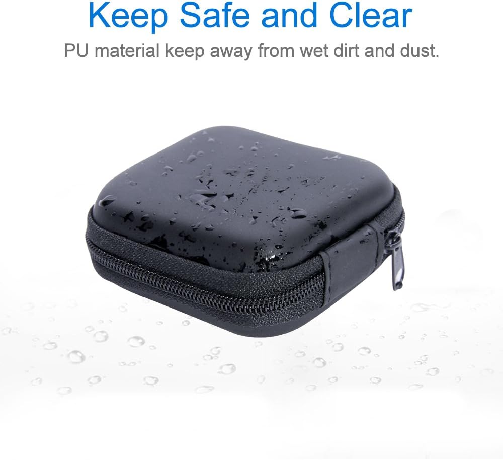 Headphones Case, Portable Storage Bags Travel Carrying Case for Bluetooth Wireless Headphones, Cords, Cable, iPhones Earbuds, Charger, Airpods, USB Flash Driver, MP3(Square): Home Audio & Theater