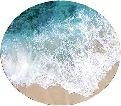 Aisebeau Flanell Cartoon Druck Rund Kuche Teppich Komfort Rund