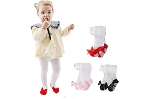 EPEIUS Baby Tights Baby Girls Non-Slip Plain/Ribbed Leggings Seamless Cotton Stockings Pantyhose Newborn Infant Toddler