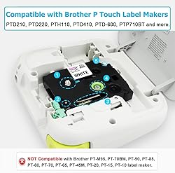 Anycolor 6-Pack Compatible with Brother P Touch TZe