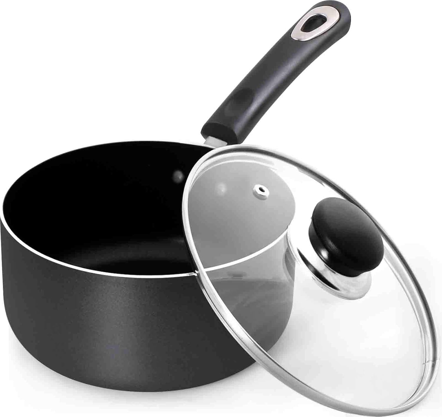 Utopia Kitchen Nonstick Saucepan Set - 1 Quart and 2 Quart - Glass Lid - Multipurpose Use for Home Kitchen or Restaurant: Kitchen & Dining