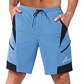 Sportneer Bike Shorts for Men: 3D Padded Lightweight Riding Biking Cycling Mountain Bike Shorts for Men with Zipper Pockets