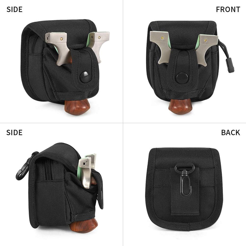 Huntvp Tactical Slingshot Pouch Molle Military Catapult Slingshot Storage Bag for Outdoors Hunting (Black) - Image 4