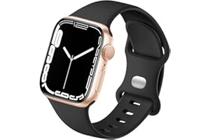 LANGXIAN Premium Silicone Compatible with Apple Watch Band 45mm 44mm 42mm 41mm 40mm 38mm, Sport Women Men Strap for iWatch Series 8 SE 7 6 5 4 3 2 1