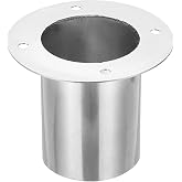 PATIKIL 3" Duct Connector Flange, Straight Pipe Exhaust Flange Stainless Steel Pipe Hose Duct Collar for Heating Cooling Ventilation HVAC System