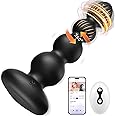Toolprose Anal Plug Sex Toys for Men - 360° Rotating Vibrating Butt Plug 10 Modes Prostate Massager with App Remote Control, Adult Sex Toys for Male Anal Toys Beads, Anal Dildo Vibrator Female Sex Toy