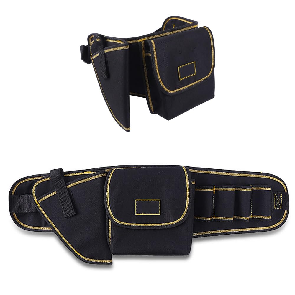 Oaygat Tool Belt Tool Pouch Heavy Duty Tool Belts for Men Portable Waist Tool Pouch with Multi Pockets Apron Tool Pocket Bag Tool Storage Bag Electrician Holder Work Pouch for Gardener Builder Joiner