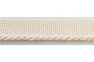BBTRIMSANDRIBBON Small Twisted Cord w/Lip Piping Trimming - 8 Yards - Many Colors! (Oyster)