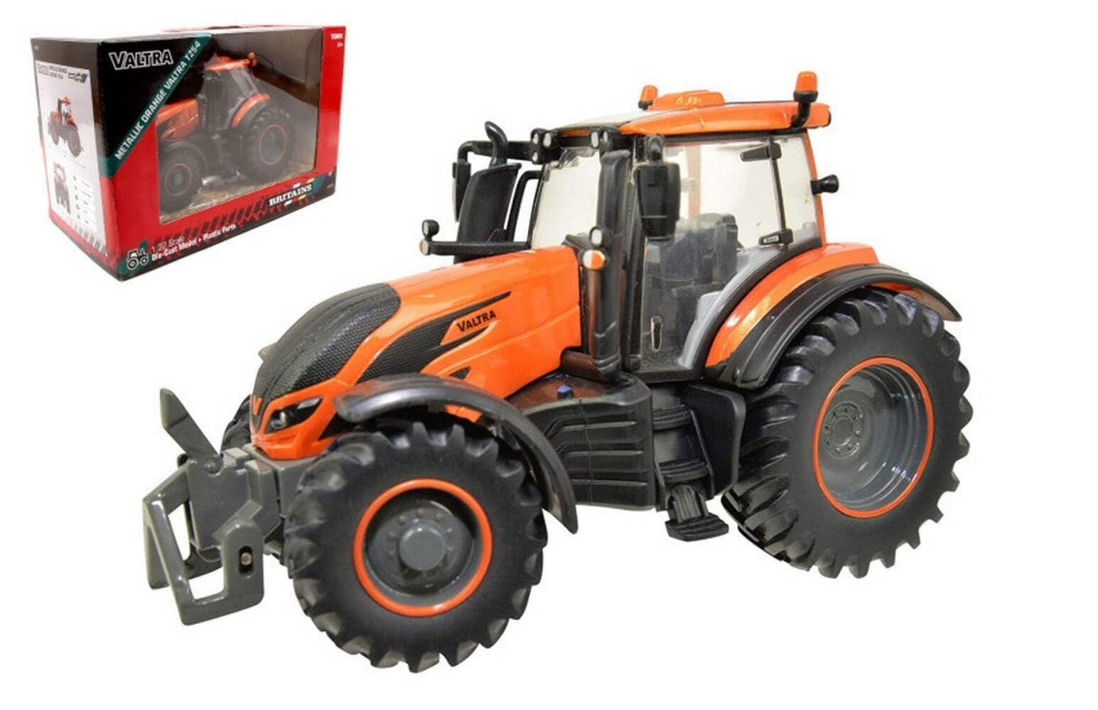 SCALE MODEL COMPATIBLE WITH TRATTORE VALTRA TZ54 METALLIC ORANGE 1:32 BRITAINS LC43273