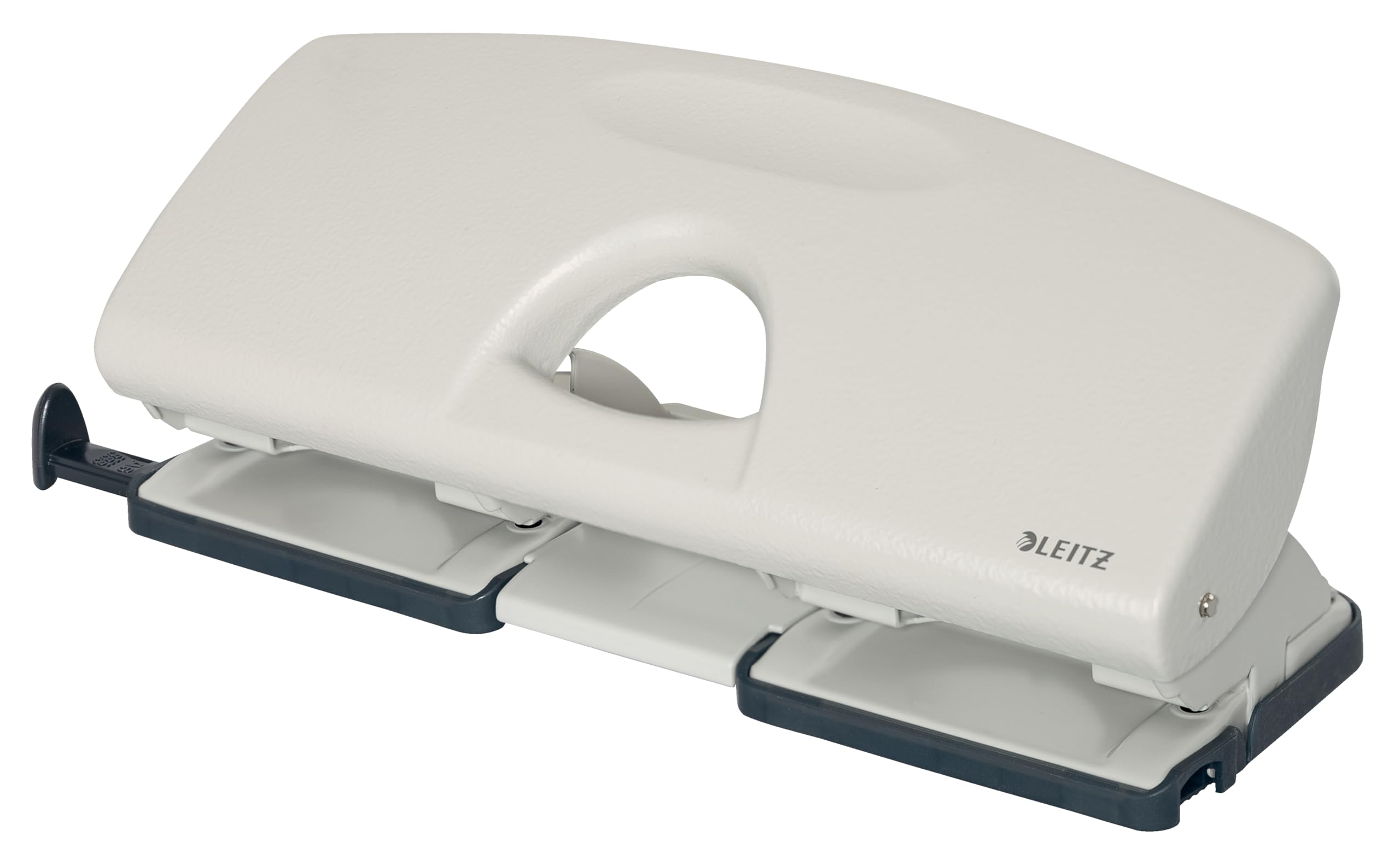 Leitz 4 Hole Punch, 16 Sheets, Guide Bar with Format Markings, Metal, 50220085 - Grey — image 1