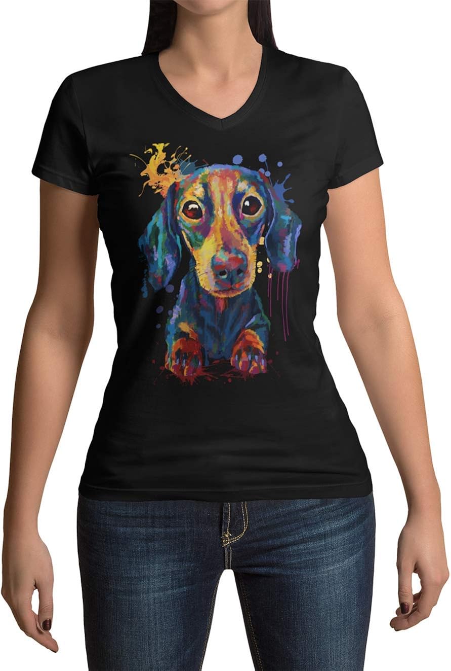 T-shirt Personnalisé Portrait De Teckel (chien Saucisse) - Fabriqué Aux USA, Tailles S à 5XL