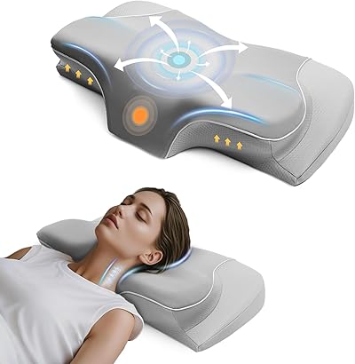 CloudNook Ergonomisches Nackenstützkissen (HWS) – Premium Memory Schaum Kopfkissen für Seitenschläfer – Orthopädisches Schlafkissen zur Nackenentlastung mit 2 Höhen & atmungsaktivem Öko-Tex Bezug