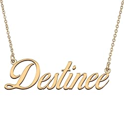 HUAN XUN Customized Custom Simple Any Name Necklace