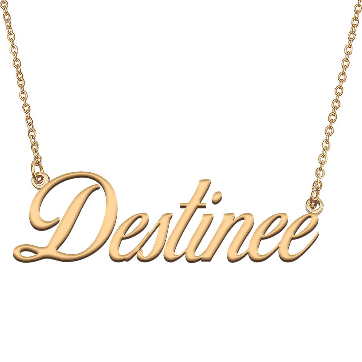 HUAN XUN Customized Custom Simple Any Name Necklace