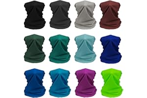 LUCULACH 12pcs Cooling Neck Gaiter for Men Women Summer Gaiters Sun Protection Face Covering Balaclava Bandana