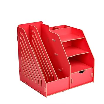 Wood Office And School Diy Desk Tidy Stationary Storage Cabinet