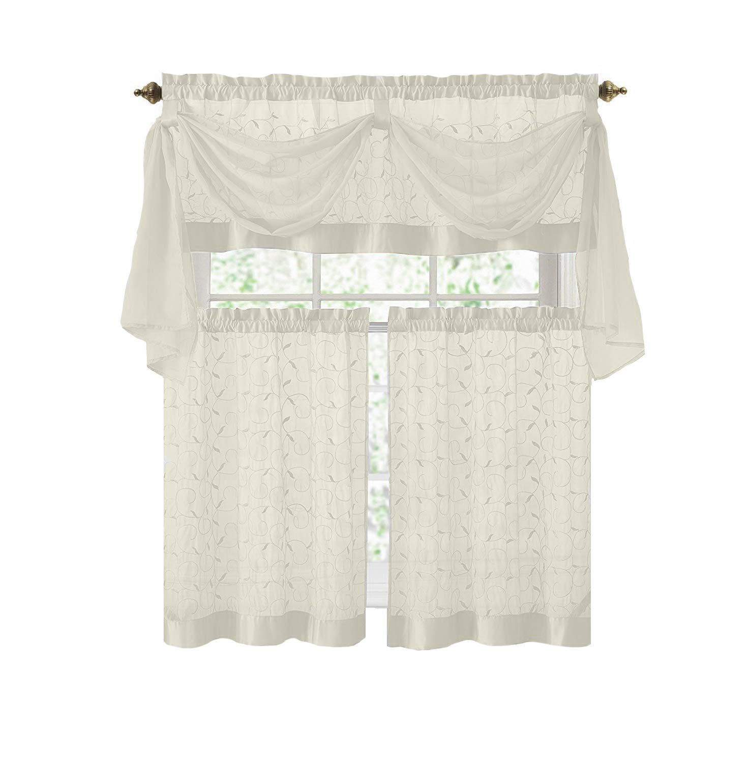 Best Kitchen Curtains 36 Inch Length Sets
