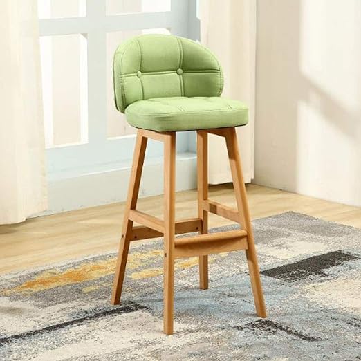 WGYDREAM Bar Stools, Solid Wood Simple Bar Chairs Set with Backrest