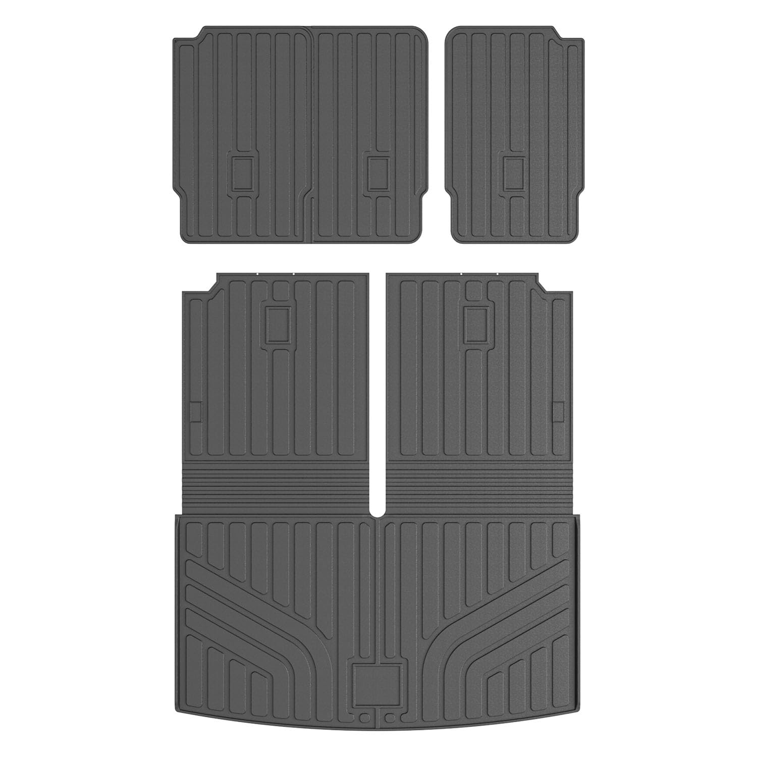 Photo 1 of **It's used, it's missing a part, and it's unknown if it works 100%.***powoq Cargo Liner Compatible with Volkswagen Atlas Cargo Mat TPE Trunk MBackrest Liner Replacement foVW Atlas Accessories (Rear Backrest Mat with Trunk Mat+2nd Backrest Mat)