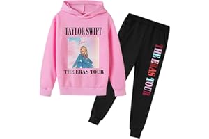 BAKYAR Kids Fashion Hoodie Joggers Set 2 Piece 𝐓aylor Outfits Sweatsuit Cute Pullover Sweatshirt and Sweatpants