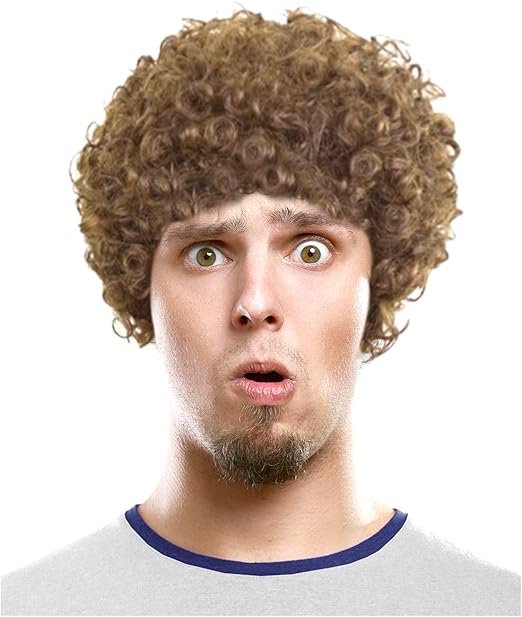 Amazon Com Light Brown Afro Wig Buddy Wig Elf Wig Napoleon Wig