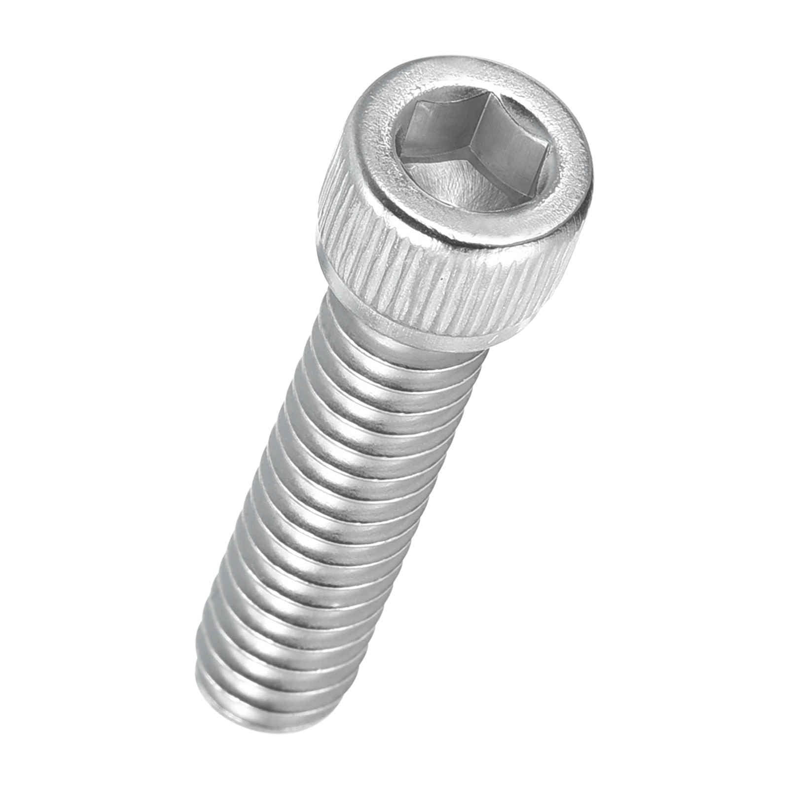Kozelo 50pcs Socket Head Cap Screws - [1/4"-28 x 1"] 304 Stainless Steel Allen Socket Drive for Electrical Motor 3D Printing Fan Engine Replacement Use, Silver — image 1