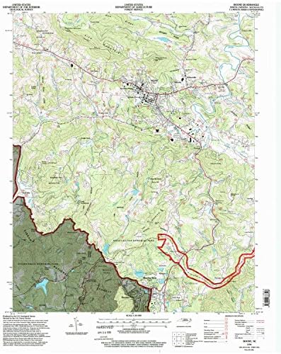 Boone Nc Elevation Map Yellowmaps Boone Nc Topo Map 124000 Scale 7.5 X 7.5 Minute Historical 1994  Updated 1998 26.9 X 22 In Camping Hiking