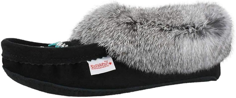 rabbit fur moccasins