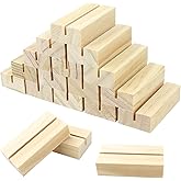 Naturahand 18 Pieces Wood Place Card Holder Table Number Card Display Stands Picture Holder Acrylic Sign Holder for Ceremony Birthday Wedding Party(Pine Wood)