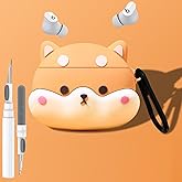 LiWerlly Cute Beat Studio Buds/Buds Plus Case, Funny 3D Cartoon Kawaii Dog Cool New Beat Studio Buds + Cover Skin with Cleaning Kit & Keychain for Beat Studio Earbuds for Boys Girl Kid Teen, Corgi