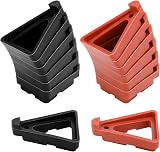 Partideal 48pcs Plant Pot Feet Triangular Riser Stands Black & Orange view 1