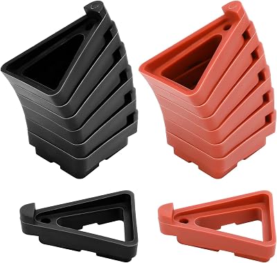 Partideal 48pcs Plant Pot Feet Triangular Riser Stands Black & Orange