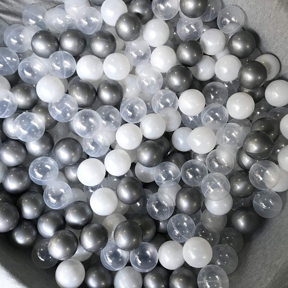 black and white ball pit balls