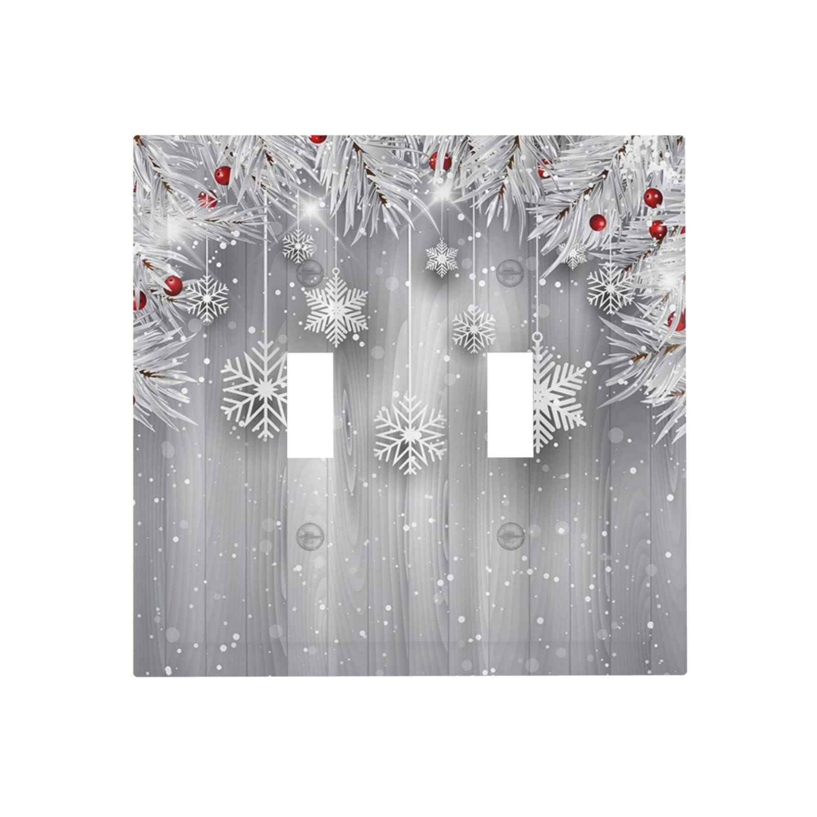 Winter Snowflake 2 Gang Light Switch Plate Cover