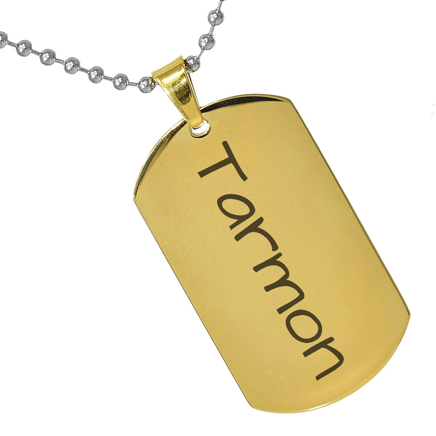 Great Selection Quick Delivery Tungsten King Stainless Steel Baby Name Tarmon Engraved Black Plated Gifts For Son Daughter Parent Friends Significant Other Initial Quote Customizable Pendant Necklace Dog s 24 Ball