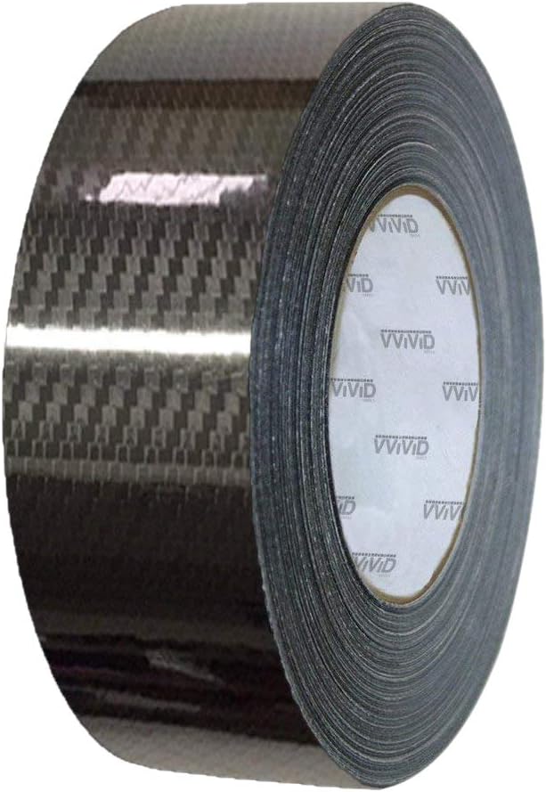 VViViD Black Carbon Fiber AirRelease Adhesive Vinyl Tape Roll (2" x